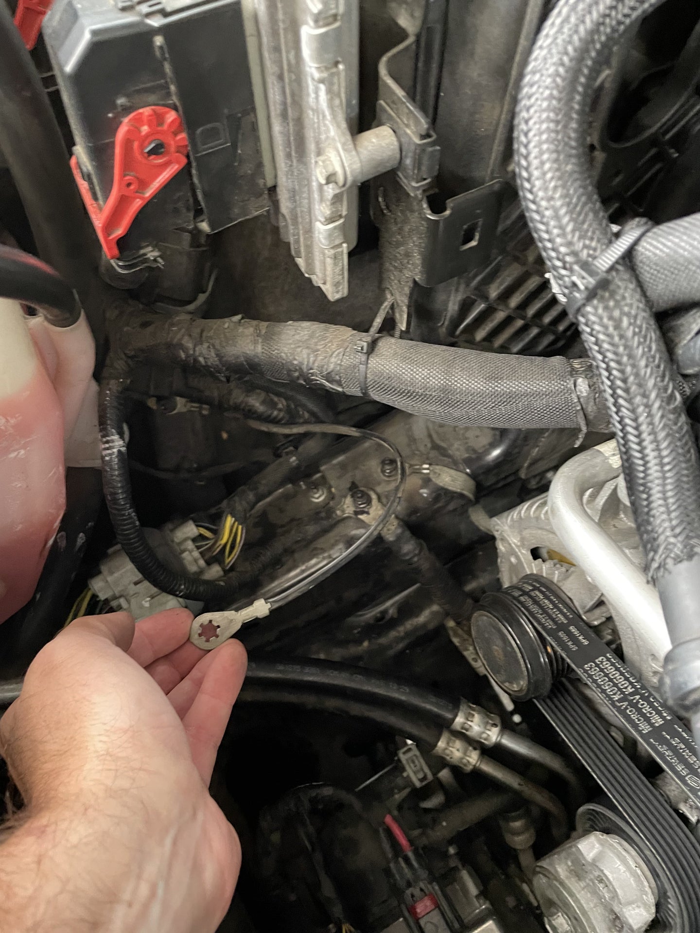 Can someone help me locate where this disconnected CPU ground wire connects  2015 Jeep Grand Cherokee? | Jeep Garage - Jeep Forum